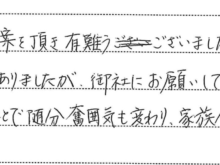 岡山市中区 お客様の声