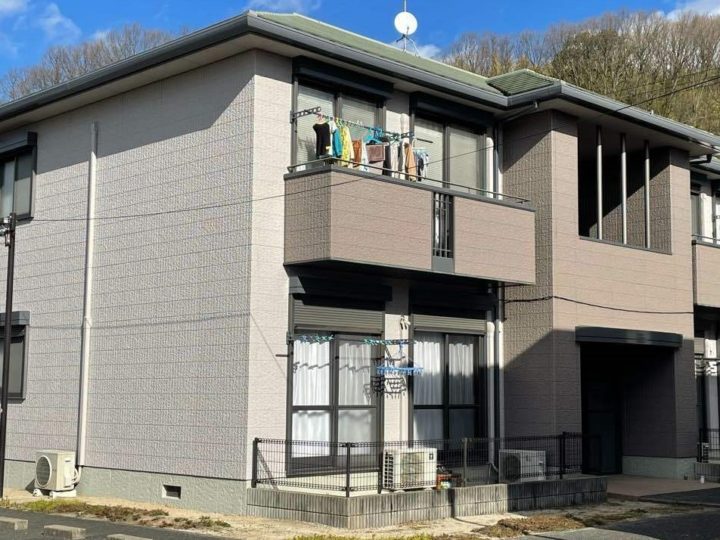 岡山市中区某コーポ　無機ハイブリット外壁塗装