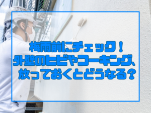 外壁塗装　梅雨前にチェック！外壁のヒビやコーキング、放っておくとどうなる？　岡山