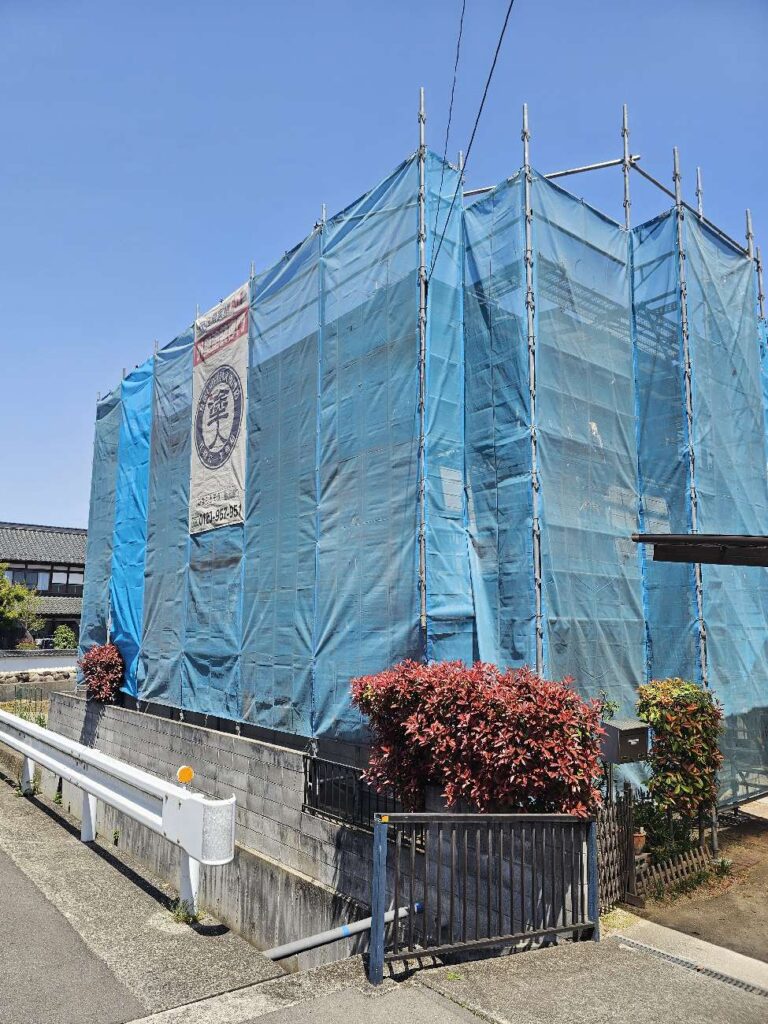 外壁塗装岡山|足場