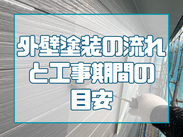 外壁塗装の流れ|期間の目安も解説