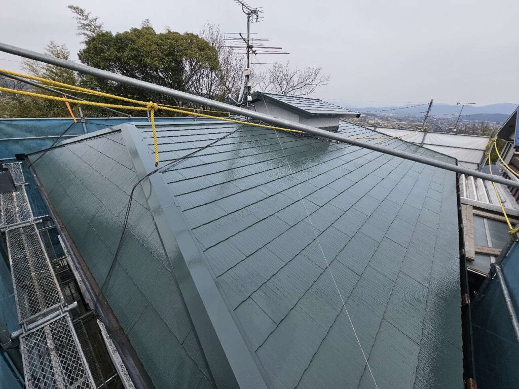 屋根塗装遮熱フッ素 倉敷市K様 スレート