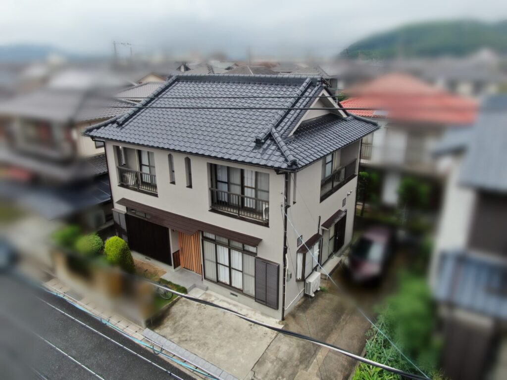 岡山市北区Ｍ様　外壁塗装屋根塗装工事（外壁意匠性シリコン塗料：屋根フッ素塗料）