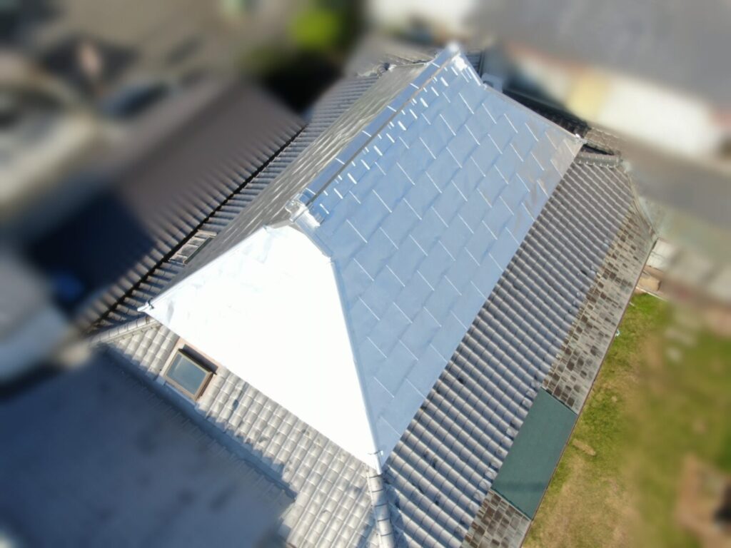 岡山市中区　Ｏ様　金属屋根塗装工事　8月完成 