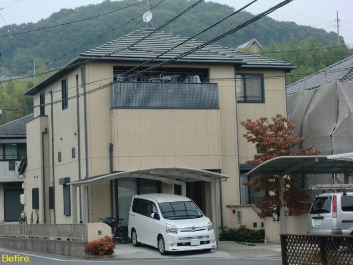 岡山市東区N様邸屋根・外壁塗装の施工前写真